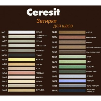 Затирка для швов Ceresit