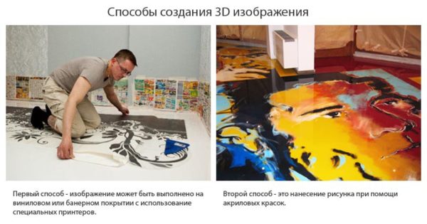 Способы создания рисунка для укладки под наливной пол